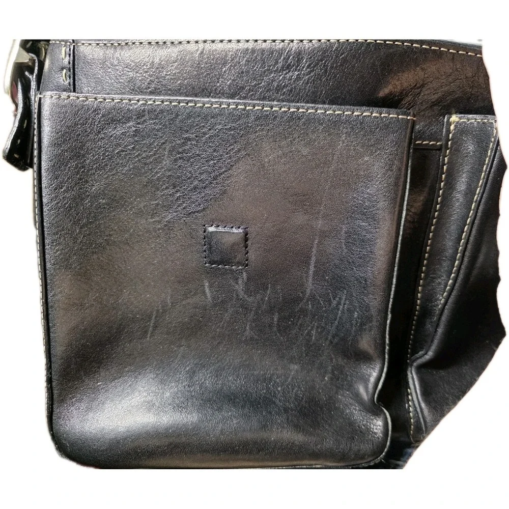 Vintage El Portal Messanger Leather Bag Black